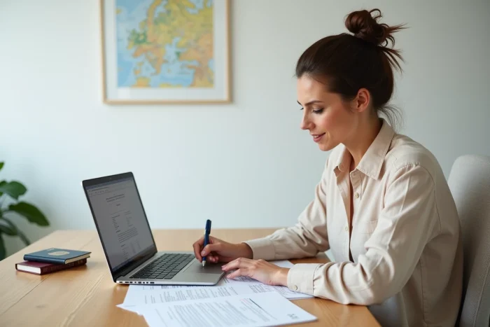 Femme consultant les démarches administratives pour un mariage légal à Gibraltar